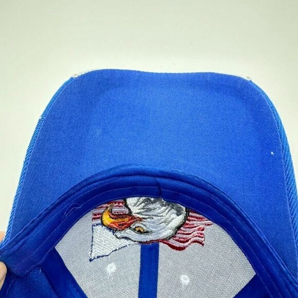USA Flag Hat One Size American Eagle Strap Back Adjustable Cap Stars Stripes - Picture 9 of 9